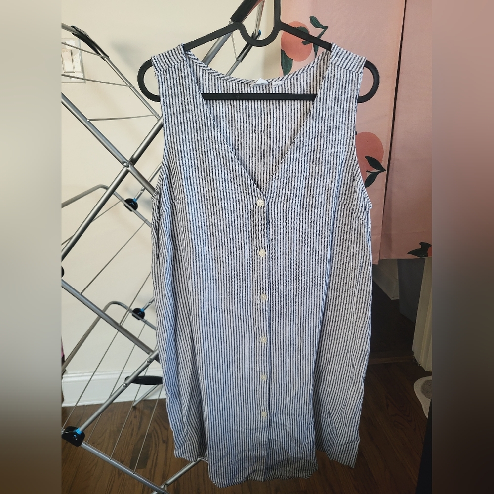 GAP - Striped V-neck Dress - M